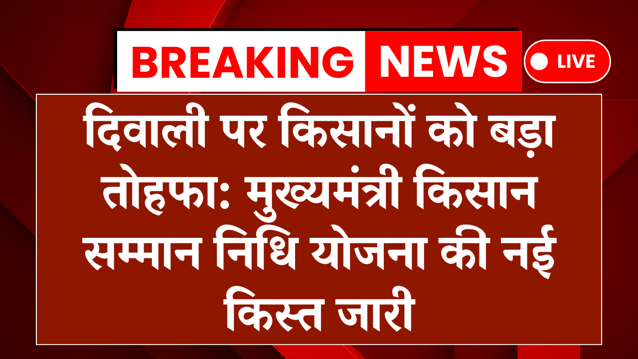 Mukhyamantri Kisan Samman Nidhi Yojana News